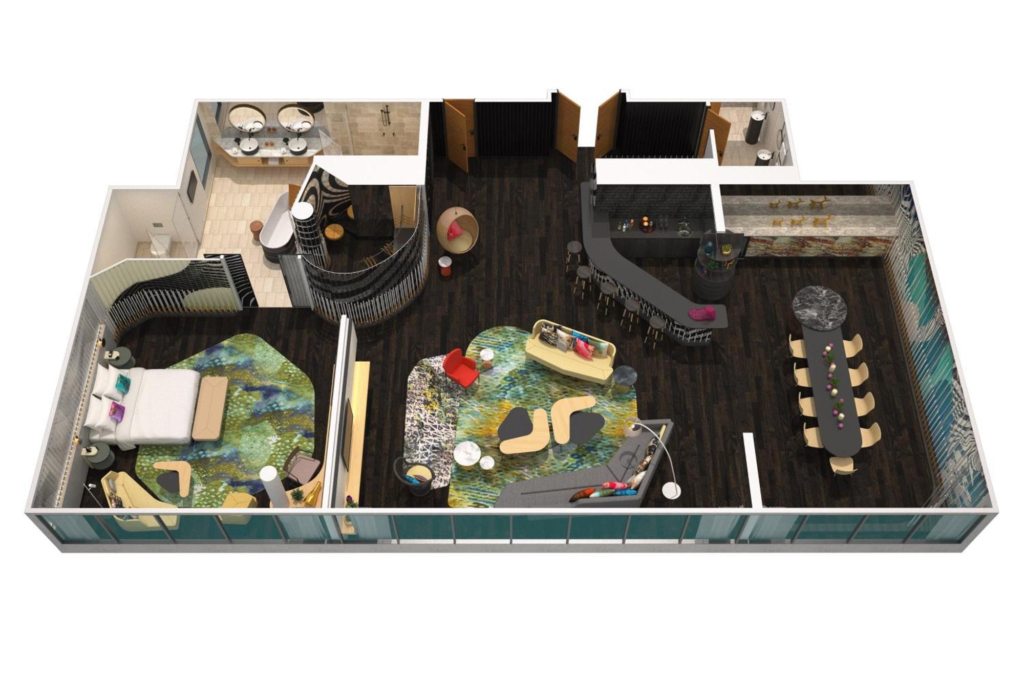 W Brisbane Otel Dış mekan fotoğraf 3D floor plan of the museum